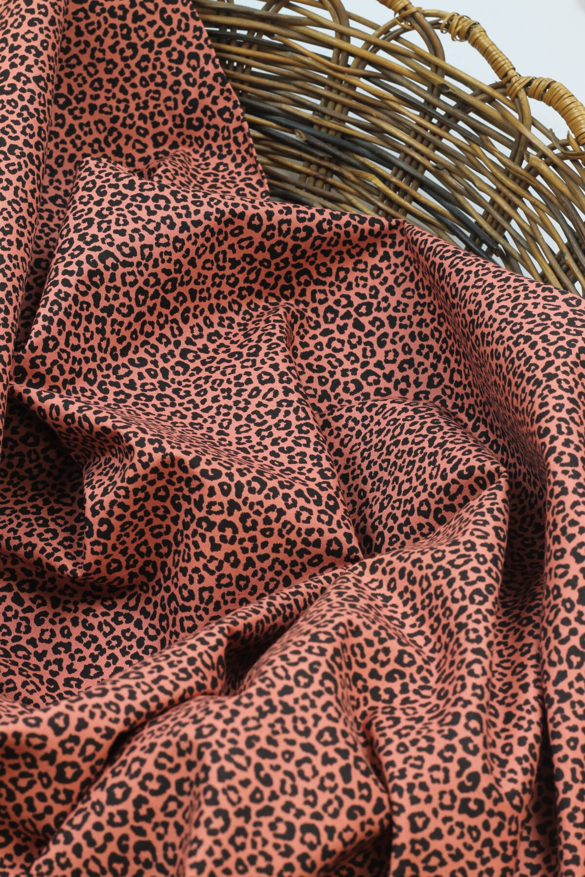 Baumwolle "Leopard" Dark Peach