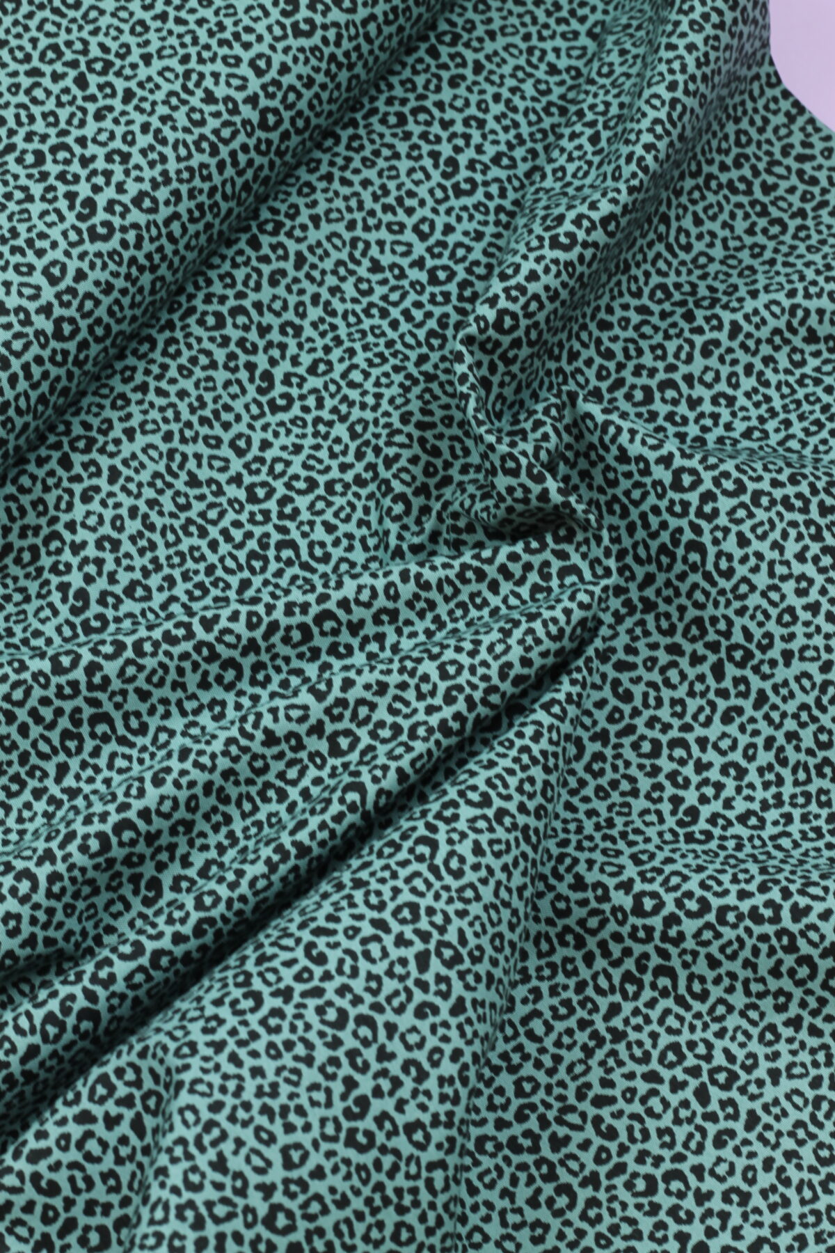 Baumwolle "Leopard" Dusty Mint